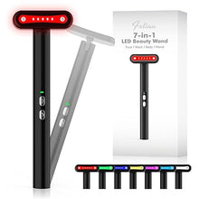 Load image into Gallery viewer, Led-Light-Therapy, 7 Color Face Skincare Wand with Facial Massager LED Face Skin Rejuvenation for Face &amp; Neck &amp; Eye Skincare Equipment Red Light Wand
