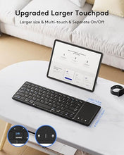 Load image into Gallery viewer, Samsers Foldable Bluetooth Keyboard with Touchpad, Full-Size Wireless Folding Keyboard with PU Leather, Portable Travel Keyboard for iOS Android Windows Mac OS, Support 3 Devices (BT5.1 x 3), Black
