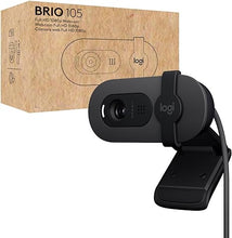 Load image into Gallery viewer, Logitech Brio 105 Full HD 1080p Business Webcam with Auto-Light Balance, USB-A, Privacy Shutter, Easy Set-Up, Compatible with Windows, macOS, ChromeOS
