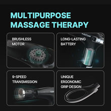 Load image into Gallery viewer, HubiCare Heat and Cool Massage Gun with Upgraded Extension Handle, Christmas Gifts Ideas, Percussion Massage Gun Deep Tissue, Muscle Back Massagers Handheld, Portable for Pain Relief, LED Display
