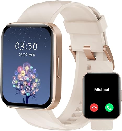 RUIMEN Smart Watches for Women Men (Answer/Make Calls) Compatible with iPhone/Android Phones, 1.85