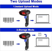 Load image into Gallery viewer, NetumScan Wireless Handheld Barcode Scanner with Stand, 3-in-1 Bluetooth/2.4G Wireless/USB Wired Automatic 1D QR Code Reader for Computer, Tablet, iPhone, iPad, Android
