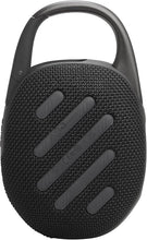 Load image into Gallery viewer, JBL Clip 5 - Ultra-Portable, Waterproof &amp; Dustproof Bluetooth Speaker, Big Pro Sound with Punchy bass, Integrated Carabiner, Up to 12 Hours of Play, Made in Part with Recycled Materials (Black)
