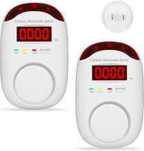 Load image into Gallery viewer, Plug-in Carbon Monoxide Detectors,Koabbit CO Level Monitoring Alarm with Light &amp; Digital Display for Home/Kitchen/Bedroom,Accurate &amp; Easy to Install(2 Pack)
