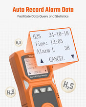 Load image into Gallery viewer, Guard-611 H2S Monitor, Portable H2S Detector Features a Convenient H2S Monitor Clip on, Rechargeable with 5-Day Battery, Battery Indicator, Low Battery Warning, Safety Explosion-Proof-Orange
