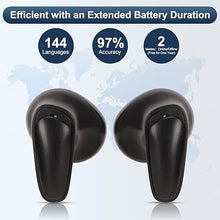 Load image into Gallery viewer, Language Translator Earbuds,Online Translation Earbuds Real Time-144 Languages-Translation Device with Digital Display and Wireless Bluetooth and Apps, for Travel, Business Learning?Black?
