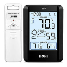 Load image into Gallery viewer, Indoor Outdoor Thermometer Wireless Weather Station - Internal External Thermometer Hygrometer Monitor,with 330ft Range Remote Sensor, Battery Powered Backlight Display
