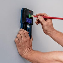 Load image into Gallery viewer, BOSCH GMS120-27 Wall Scanner and Stud Finder, Detects Wood, Metal, and Live Wires Behind Your Wall - Includes 2 AA Batteries and Pouch
