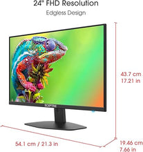 Load image into Gallery viewer, Sceptre New 24-inch Gaming Monitor 100Hz 1ms DisplayPort HDMI x2 100% sRGB AMD FreeSync Build-in Speakers, Eye Care Frameless Machine Black 2024 (E248W-FW100T)
