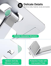 Load image into Gallery viewer, Foldable Laptop Stand, Height Adjustable Ergonomic Computer Stand for Desk, Aluminum Portable Laptop Riser Holder Mount Compatible with MacBook Pro Air, HP, Dell 10-16"
