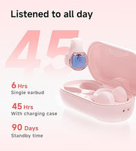 Load image into Gallery viewer, King Lucky i21 Open Ear Clip On Earbuds Wireless Bluetooth Ear Clip Headphones with Mic, Noise Cancelling, Waterproof IPX4, for Small Ears, Perfect for Running, Sports, and Glasses Wearers (Pink)
