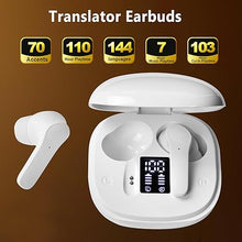 Load image into Gallery viewer, Language Translator Earbuds, Two Way Real-time Translation Device with 144 Languages Bluetooth Online Voice Translation, High Accuracy, Fast Reaction and Noise Reduction(Pale White)
