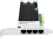 Load image into Gallery viewer, 10Gb PCI-E NIC Network Card for Intel X710-T4,100MbE/1GbE/10GbE Copper Quad RJ45 Ports, with Intel XL710BM1 Chip,10GbE PCI Express 3.0 X8 Ethernet Adapter Support Windows/Linux/VMware

