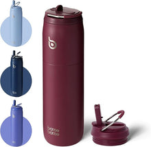 Load image into Gallery viewer, BOTTLE BOTTLE Stainless Steel Water Bottle with Straw and Lid, 32 oz Vacuum Insulated Water Bottle, Stay Cold for 24 Hrs, Hot for 12 Hrs, Leak-Proof Wide Mouth Sports Water Bottles red
