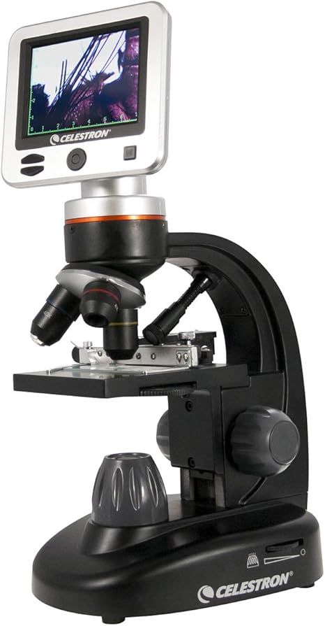 Celestron – LCD Digital Microscope II – Biological Microscope with a Built-in 5MP Digital Camera – Adjustable Mechanical Stage –Carrying Case and 1GB Micro SD Card