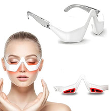 Load image into Gallery viewer, Under Eyes Red Light Therapy Massager Glasses,Microcurrent Eye face led red light Beauty Device under Eye Massager Eyes Bag Remover for Reduce Dark Circles Puffiness Wrinkles Relax Eye Strain
