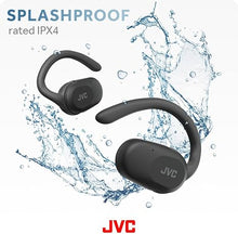 Load image into Gallery viewer, JVC nearphones Open Ear True Wireless Headphones with Pivot Motion Mecanism, 16mm Large Drivers Sound, Single Ear use, BT 5.4, Long Battery Life (up to 26 Hours) - HANP40TB (Black)

