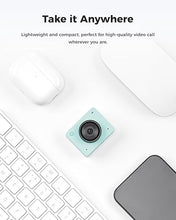 Load image into Gallery viewer, OBSBOT Meet 2-4K Webcam for PC with 1/2&quot; Sensor, AI Framing &amp; Autofocus, Beauty Mode, Lightweight, Gesture Control, HDR, Dual Microphone, 60 FPS, Web Cam for Streaming, Meeting, Gaming. (Aurora Green)
