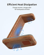 Load image into Gallery viewer, Wireless Charger for iPhone Charging Station: 3 in 1 Phone Charger Stand for iPhone 16/15/14/13/12/11/SE/X Pro Max Plus - Apple Watch Ultra/10/9/8/SE/7/6/5/4/3 - AirPods 2/3/4 Pro

