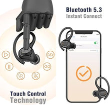 Load image into Gallery viewer, Wireless Earbuds with Earhooks for Small Ears, Deep Bass Stereo Wireless Earphones with Mic, IPX7 Waterproof, Noise Isolation, 3EQ Sound Settings, Wireless Headphones for Sport Workout
