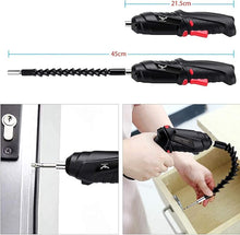 Load image into Gallery viewer, Black Electric Screwdriver, 3.6V Cordless Screwdriver Rechargeable with 44pcs Screwdriver Bit Set, Front LED Light, Flexible Shaft, Micro USB, Carrying Case, Easy for Small Home Projects
