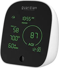 Load image into Gallery viewer, Guardian Technologies Smart Air Quality Monitor, Displays PM 2.5 Levels, Humidity, Temperature Indoor and Outdoor and VOCs in Real Time, App Controlled, Alexa and Google Enabled, Black/White, AQM101
