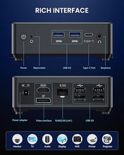 Load image into Gallery viewer, ADREAMER Librabox10 Mini PC Windows 11, Intel N95(Up to 3.4GHz) Micro PC, 16GB DDR5 RAM 256GB M.2 SSD Mini Desktop Computer, 4K Dual Display/USB/WiFi/BT/RJ45 Ethernet for Home/Office.
