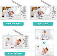 Load image into Gallery viewer, Baby Monitor with Camera and Audio No WiFi, 4.3&quot; Display Video Baby Camera with Charging Cradle, Infrared Night Vision, Temperature, Two Way Talk, Night Vision and 960ft Range
