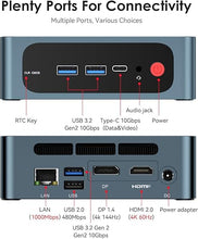 Load image into Gallery viewer, TRIGKEY AMD Ryzen 7 Mini PC 5800H (8 Cores, 16 Threads) 32GB DDR4 500GB M.2 NVME (Max 3000MB/S) SSD Gaming PC S5 Mini Computer OS Pro. Micro PC Wi-Fi 6/Bluetooth 5.2/HDMI/DP/USB 3.2
