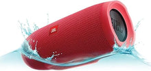 Load image into Gallery viewer, JBL Charge 3 Waterproof Portable Bluetooth Speaker, Includes LED Flashlight Key Chain Bonus - Red
