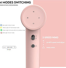 Load image into Gallery viewer, AINA Hair Dryer, Blow Dryer with Diffuser Brush Comb for Women - BLDC Hair Dryer - Brushless Motor, 110,000 RPM Lightweight, Ionic Travel, 3 Magnetic Attachments 110V/ALCI(Pink)
