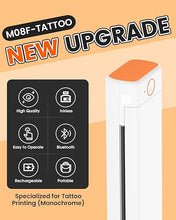 Load image into Gallery viewer, Phomemo M08F Wireless Tattoo Transfer Stencil Printer, Tattoo Transfer Thermal Copier Machine with 10pcs Tattoo Transfer Paper, Tattoo Printer Kit for Tattoo Artists, Compatible with Smartphone &amp; Pc
