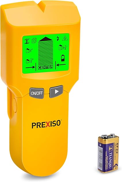 PREXISO Stud Finder Wall Scanner 5-In-1 Wall Stud Finders & Scanners, Stud Finder Tool for Wood Ac Wire Metal Studs Joist Pipe, Stud Detector De Madera En Paredes, Beam Finders for Center and Edge