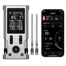 Load image into Gallery viewer, 800FT Smart Wireless Meat Thermometer App Host Control, Bluetooth Digital Meat Thermometer for Barbecue, Outdoor Grilling, Oven &amp; Smoker (Two*Probe-01)
