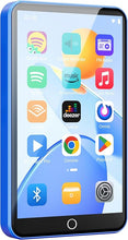 Load image into Gallery viewer, 80GB MP3 Player with Bluetooth and WiFi, Android MP3 &amp; MP4 Players with 4&quot; Touchscreen and Speaker, 2000mAh Spotify Music Player with Spotify Kids, Audible, Amazon Music, Play Store (Blue)
