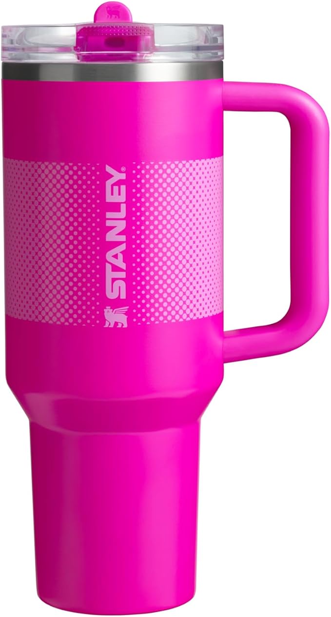 Stanley Quencher ProTour Flip Straw Tumbler with Leakproof Lid 40 oz | Built-In Straw & Handle | Cupholder Compatible for Travel | Insulated Stainless Steel Cup | BPA-Free | Vivid Violet Fade