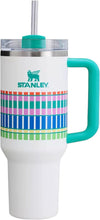 Load image into Gallery viewer, STANLEY Quencher H2.0 FlowState Stainless Steel Vacuum Insulated Tumbler with Lid and Straw for Water, Iced Tea or Coffee (Summer Plaid, 40 oz)
