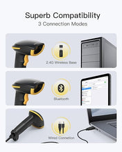 Load image into Gallery viewer, Inateck Wireless Barcode Scanner, Bluetooth Bar Code Scanner, 1D USB Barcode Reader Handheld, 1 Charge 3 Months, Scanner Barcode with APP and SDK
