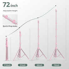 Load image into Gallery viewer, SENSYNE 72" Phone Tripod &amp; Selfie Stick, Extendable Cell Phone Tripod Stand with Wireless Remote and Phone Holder, Compatible with iPhone Android Phone, Camera, Pink
