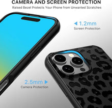 Load image into Gallery viewer, MYBAT PRO Mood Series MagSafe Case for Apple iPhone 16 Pro Case (6.3) - Black Leopard Stylish Glitter Shockproof Non-Yellowing Protective Cover for Women Girls Cute Phone Case
