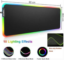 Load image into Gallery viewer, Wireless Gaming Keyboard Mouse &amp; Mouse Pad Combo,3 in 1 Rainbow Backlit Rechargeable Keyboard with 3800mAh Battery Metal Panel Removable Hand Rest,RGB Gaming Mouse Pad(32.5x12 inch),Mute Gaming Mice
