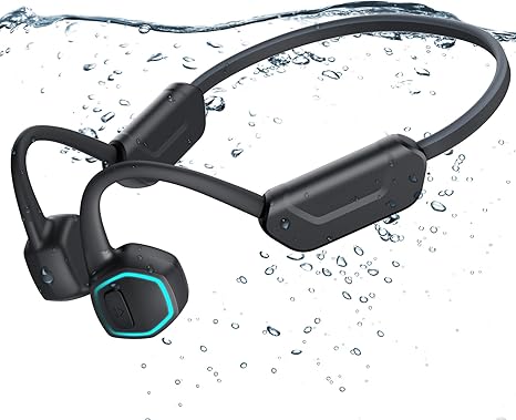 AGPTEK Waterproof MP3 Player with Bluetooth 5.3 for Swimming, X15 32GB Non-in-Ear Bone Conduction Headphones for Running, Cycling, Sports