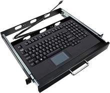 Load image into Gallery viewer, Adesso AKB-425UB-MRP 1U Rackmount Drawer with USB Touchpad Keyboard Which Designed for Server Rack or Cabinet,19 x 1.75 Inch
