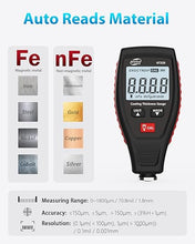 Load image into Gallery viewer, GT235 Paint Coating Thickness Meter, Digita Film Coating Thickness Gauge Measuring 0 to 1800um, Tester Painting Depth, LCD Backligh Display with Screen Rotation for Check Car Original Coating
