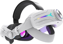 Load image into Gallery viewer, 12000mAh Battery RGB Head Strap Compatible with 2024 Meta Quest 3s, Elite Strap for Oculus Quest 3 S VR Headset Accessories Headstrap, Extended Play with 18W Fast Charge 12000mAh Battery Pack, White
