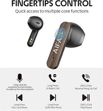 Load image into Gallery viewer, AIFA Wireless Earbuds Bluetooth 5.3 Headphones, Wooden Wireless Earphones 35 Hrs Playtime with Wireless Charging Case with Noise Cancelling Mic for Calls for TV Smart Phone Laptop Computer Sports

