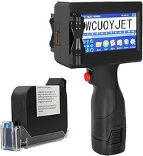 Load image into Gallery viewer, H760 Handheld Inkjet Printer, Printing Height 0.08-0.5 Inch Portable Handheld Printer with 42ml Quick-Drying Ink Cartridge 4.3Inch Touch Screen for Text/QRCode/Batch Number/Image/Date/Label/Barcode
