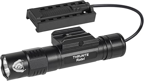 ThruNite Ratel Weaponlight Customized Black Scout Survival Edition Max 1983 Lumens USB-C Rechargeable Flashlight Rail Mount Flashlights, Black Cool White