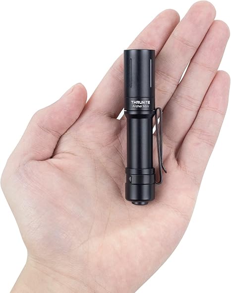 ThruNite EDC Flashlight Archer Mini, 405 Lumens Tail Switch LED Flashlight, USB C Rechargeable Little Pocket Penlight for Camping, Outdoor, and Emergency - Cool White