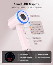 Load image into Gallery viewer, Hair Dryer, High Speed Fast Drying Hair Dryers, Negative Ionic Portable Blow Dryer with 110000 RPM Brushless Motor, Lightweight Low Noise Thermo-Control Hairdryer with Nozzle for Home, Travel
